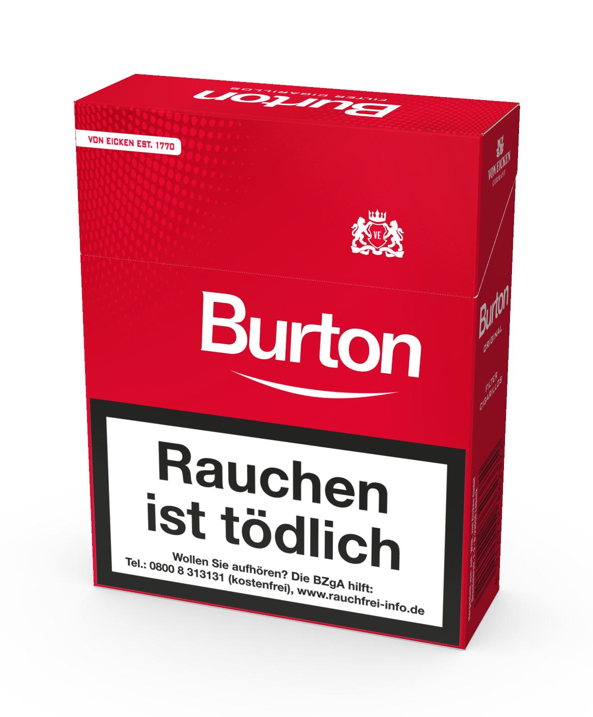Burton Original Zigarillos XL 1 Stange 8x25 Stück