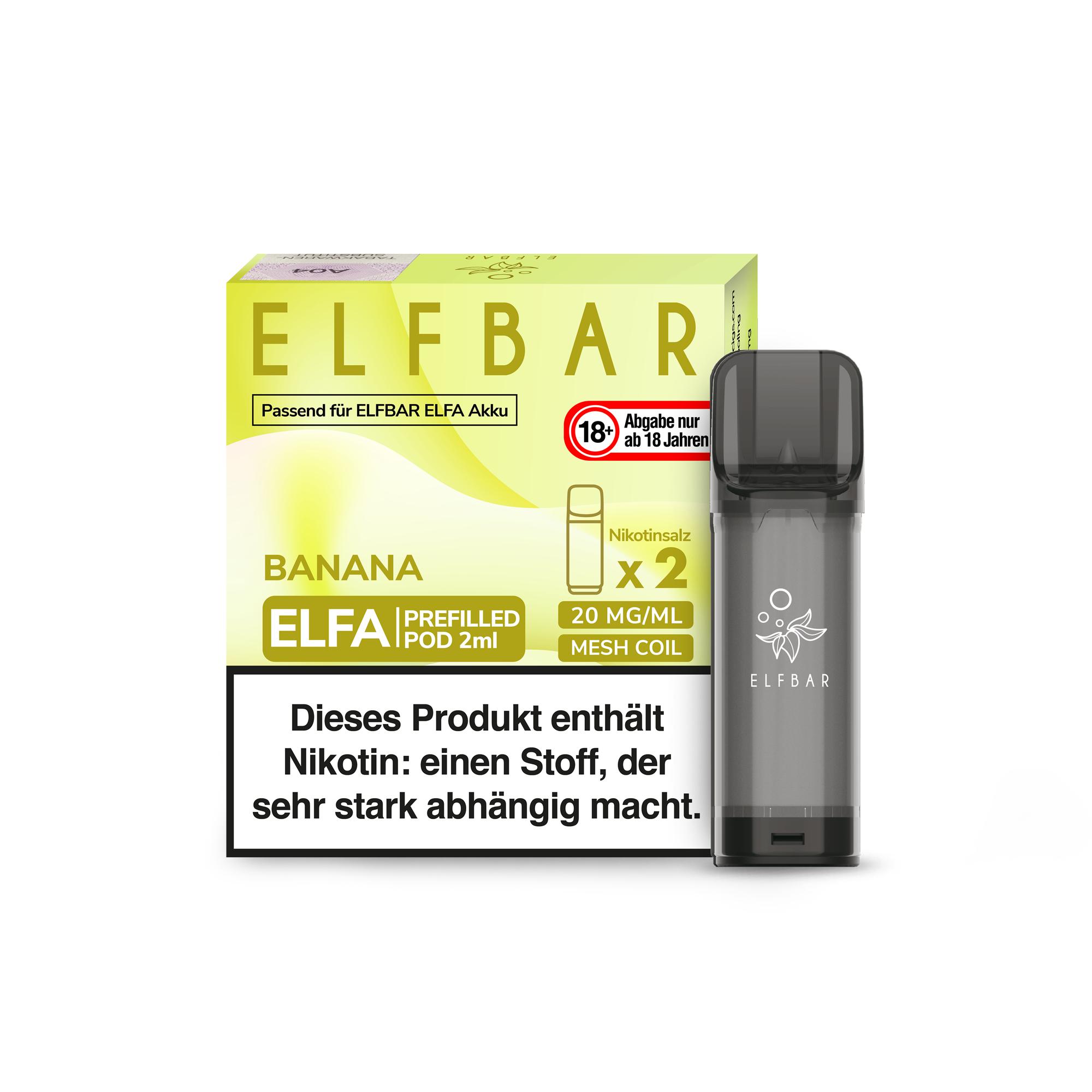 Elfbar ELFA Pod Banana 20mg/ml 1 Packung 2 Stück