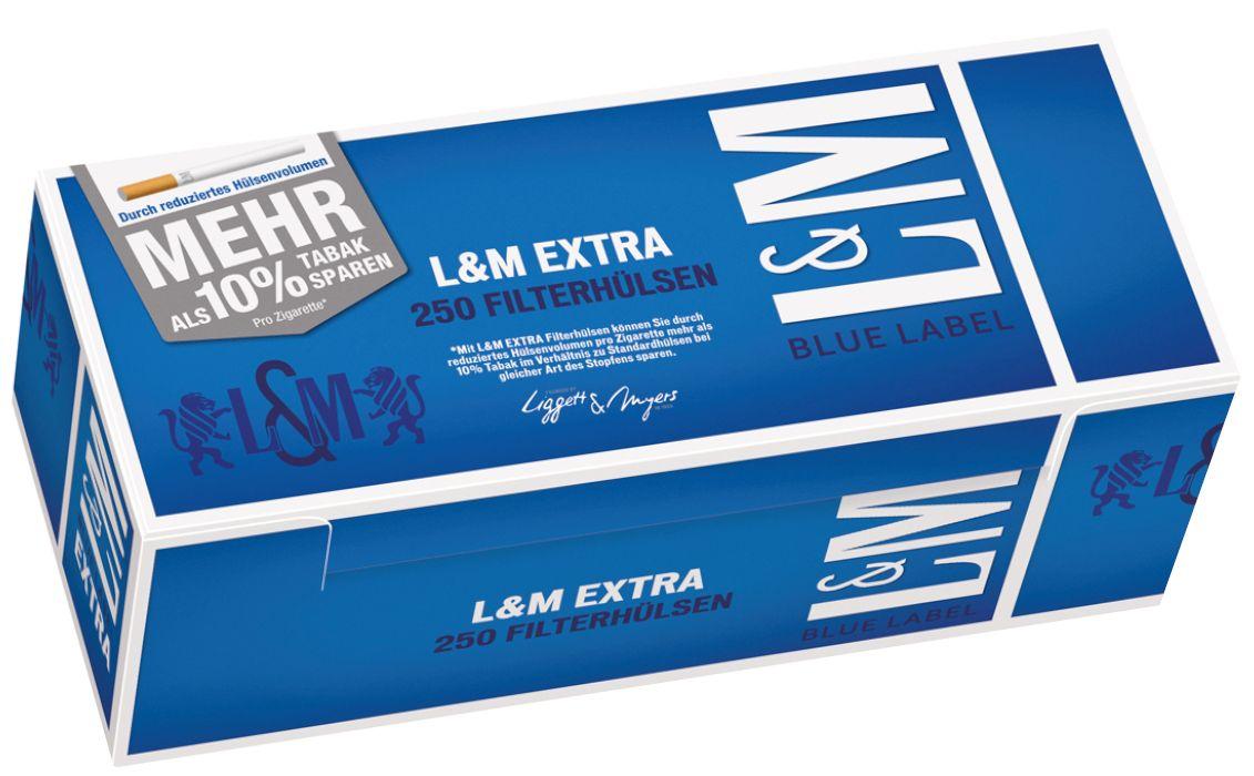 L&M Blue Label Zigarettenhülsen Extra 1 Packung 250 Stück