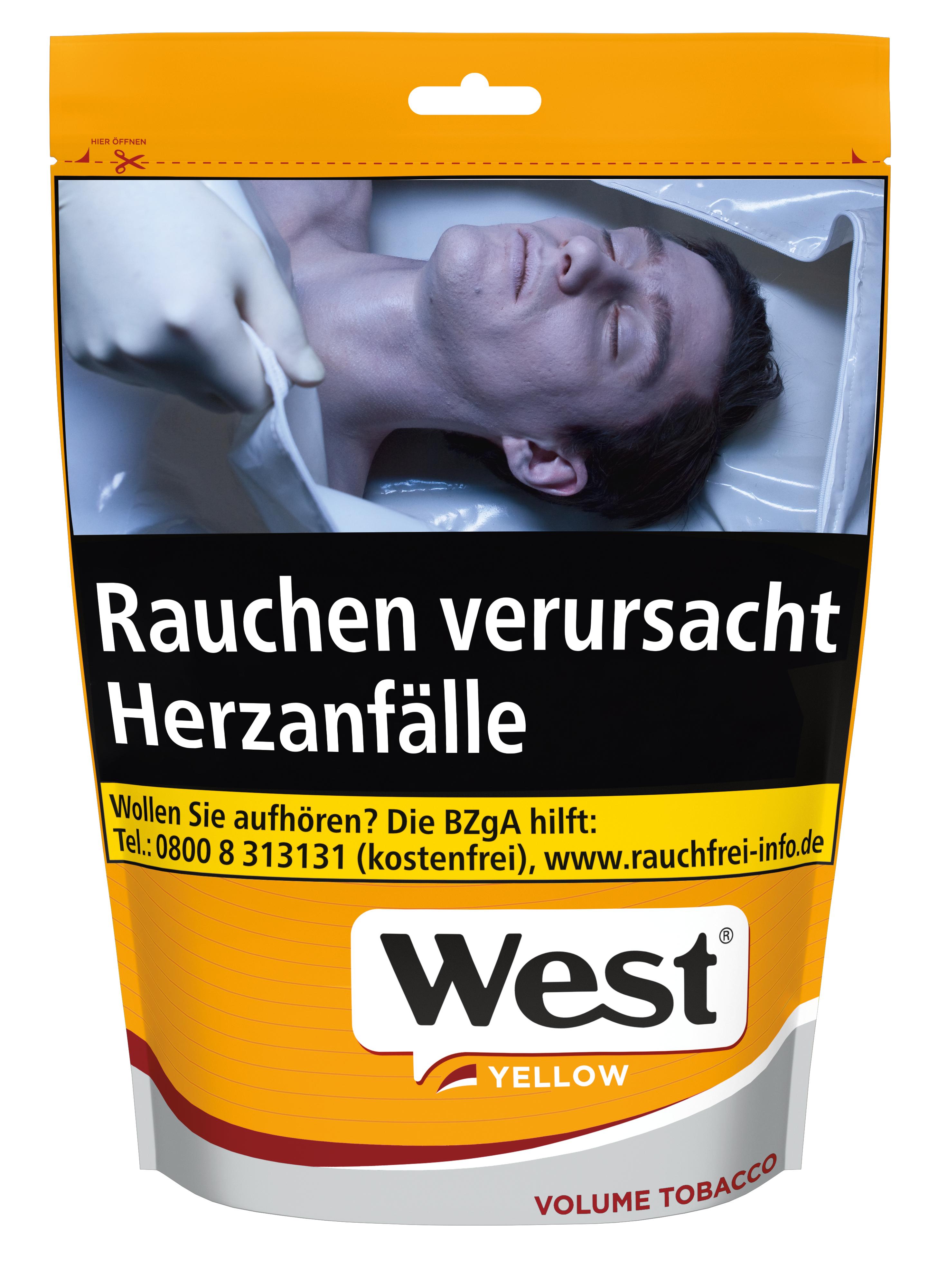 West Yellow Volumentabak 1 Beutel 150 Gramm