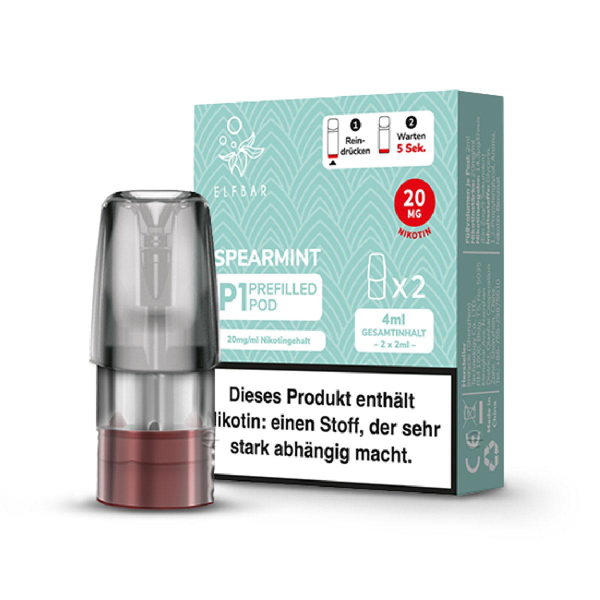 Elfbar Mate 500 Pod Spearmint 20mg/ml  1 Packung