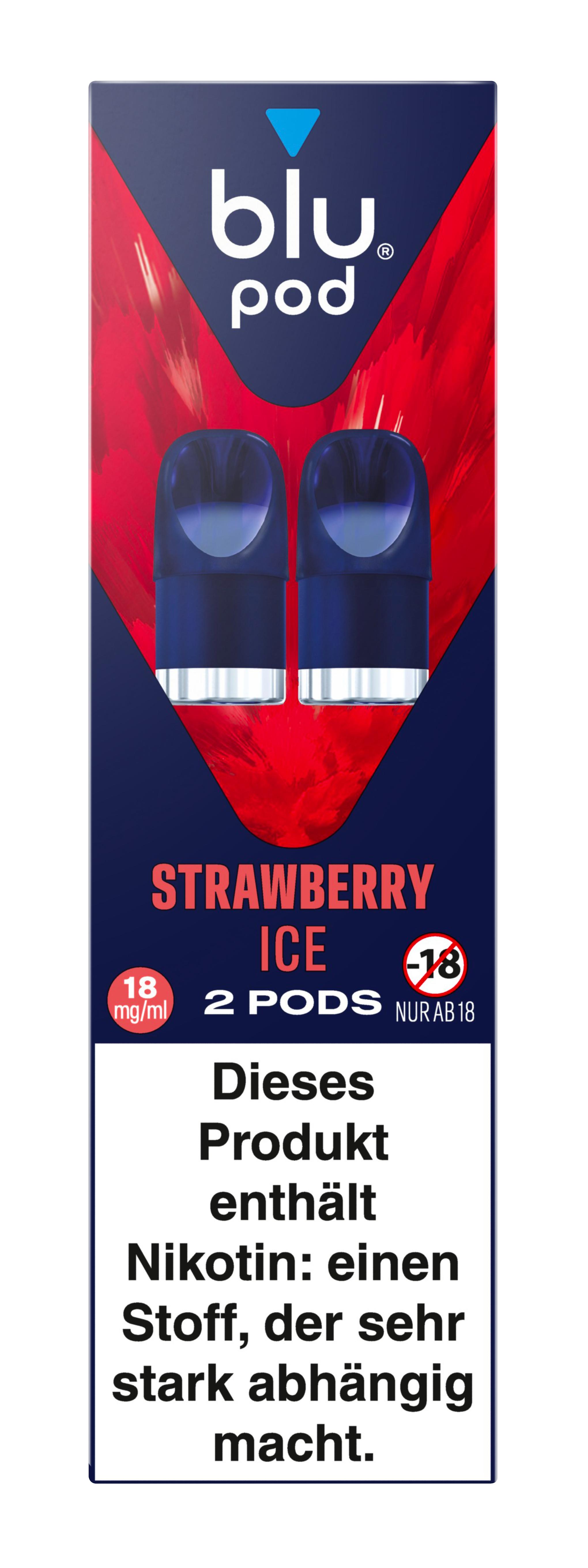 blu Pod Strawberry Ice 18mg 1 Packung 2 Stück