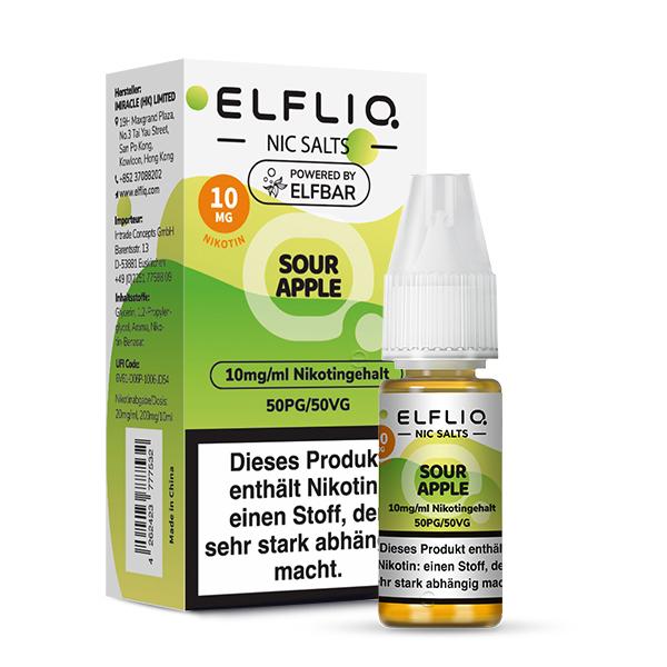 ELFLIQ by Elfbar Sour Apple 10mg 1 Packung 1 Stück