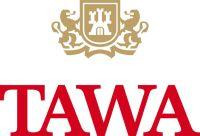 Das rot-braune Logo der Zigarettenmarke Tawa