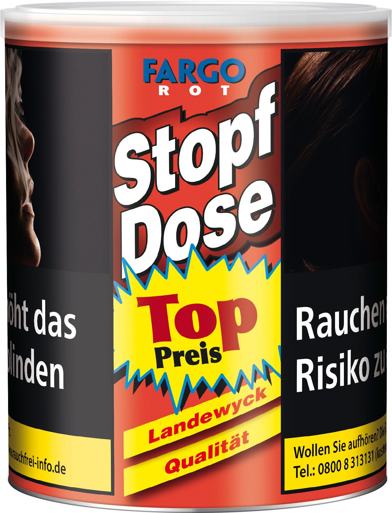 Fargo Zigarettentabak Stopf-Dose Rot 1 Dose