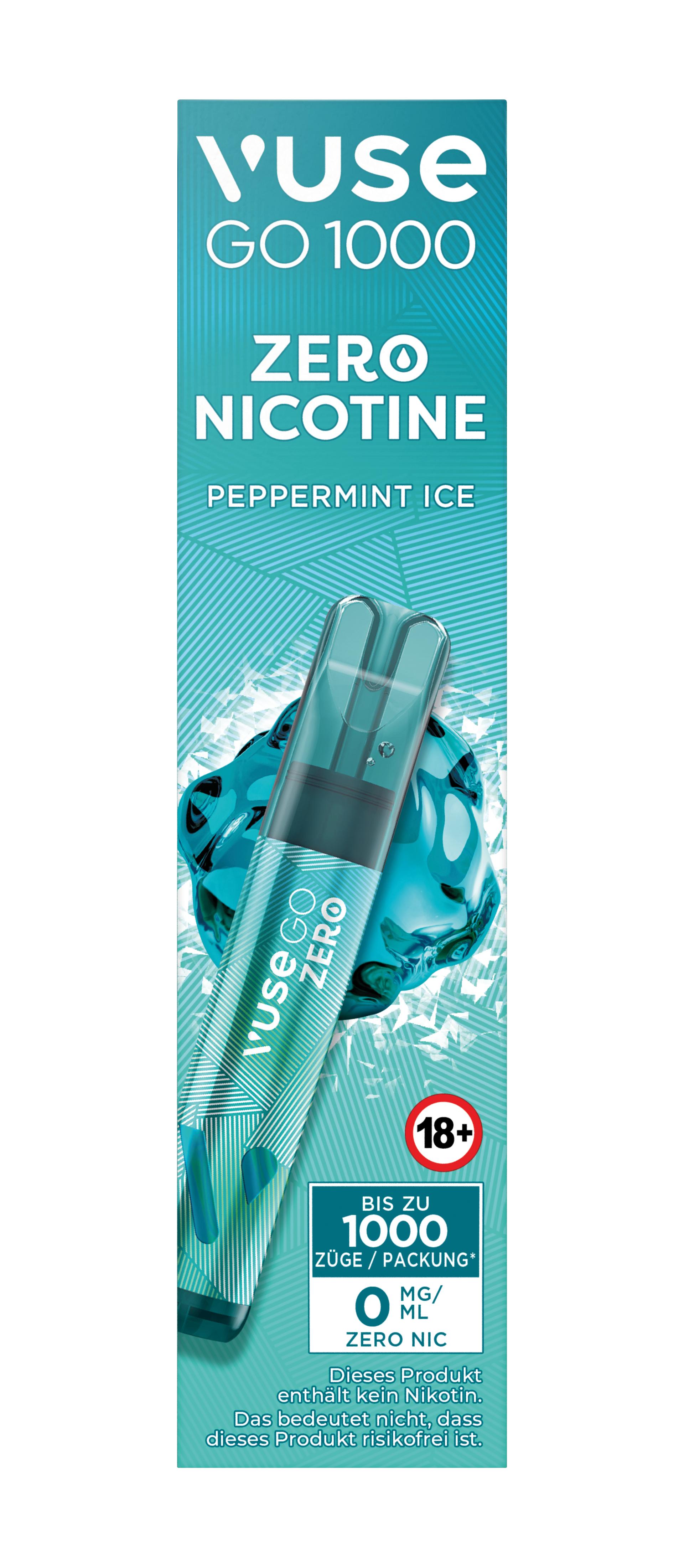 Vuse GO 1000 Peppermint Ice nikotinfrei 1 Packung 1 Stück