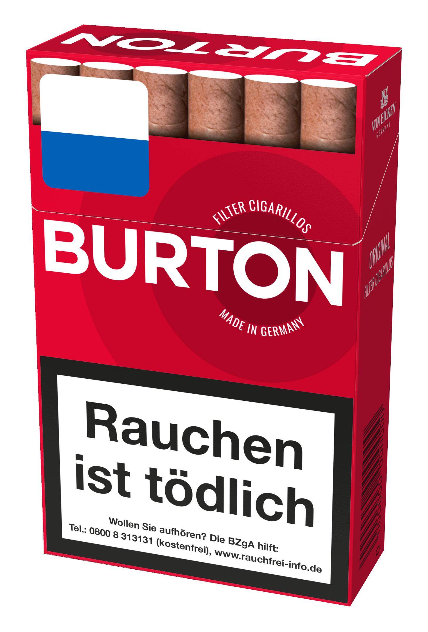 Burton Original Zigarillos L 1 Stange 10x17 Stück