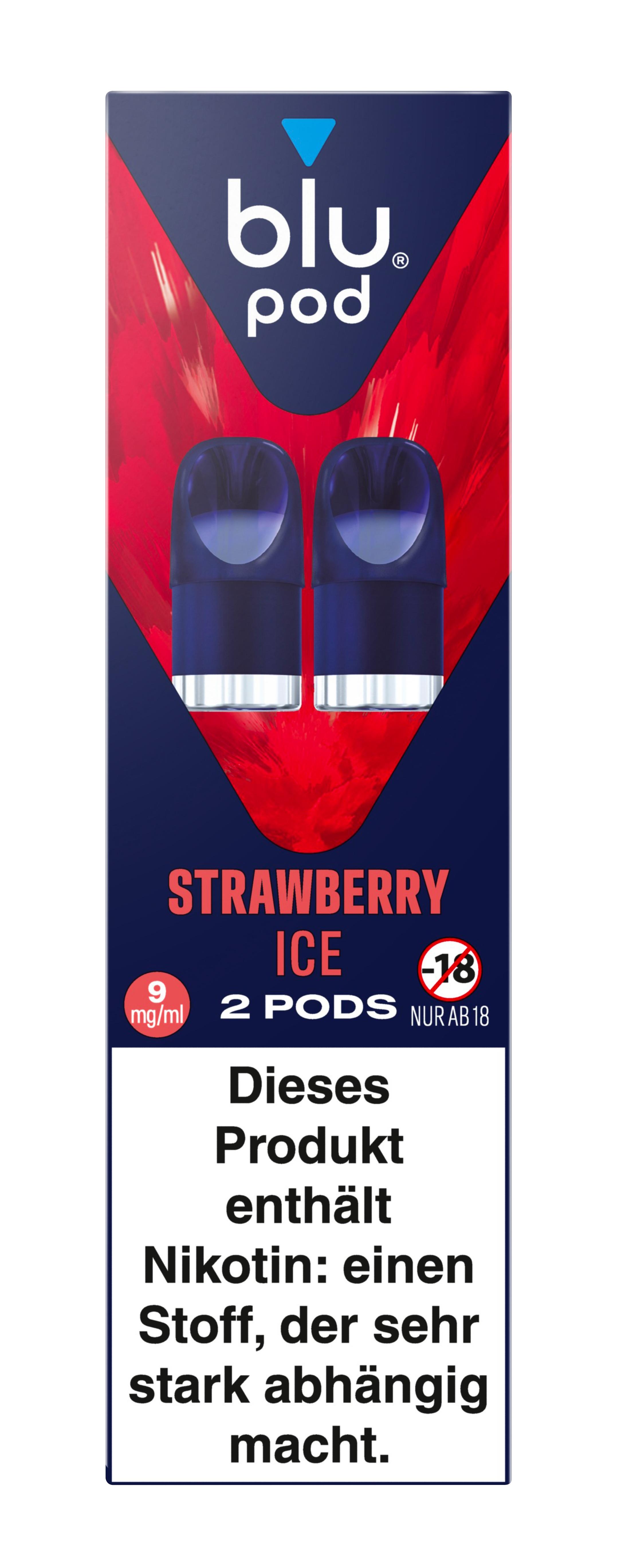blu Pod Strawberry Ice 9mg/ml 1 Packung 2 Stück