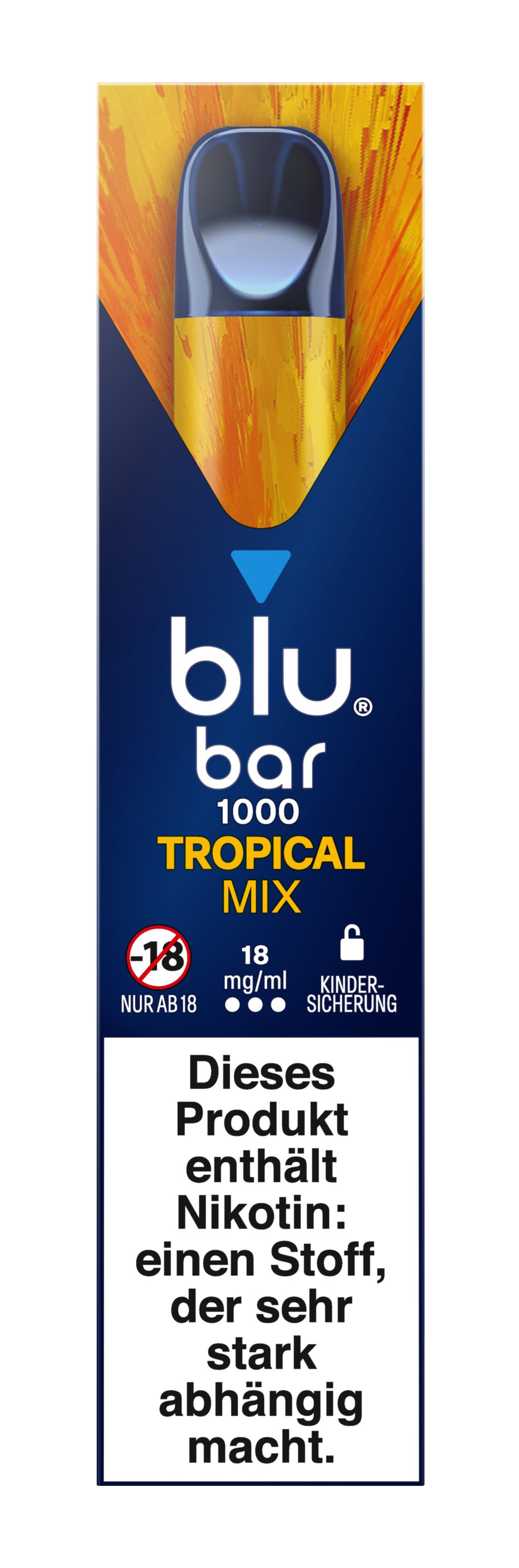 Blu Bar Tropical Mix 18mg 1 Packung 1 Stück