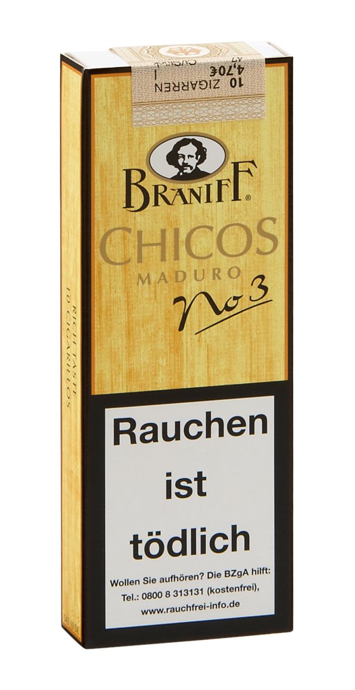 Braniff No. 3 Chicos Zigarillos 1 Stange 5x10 Stück