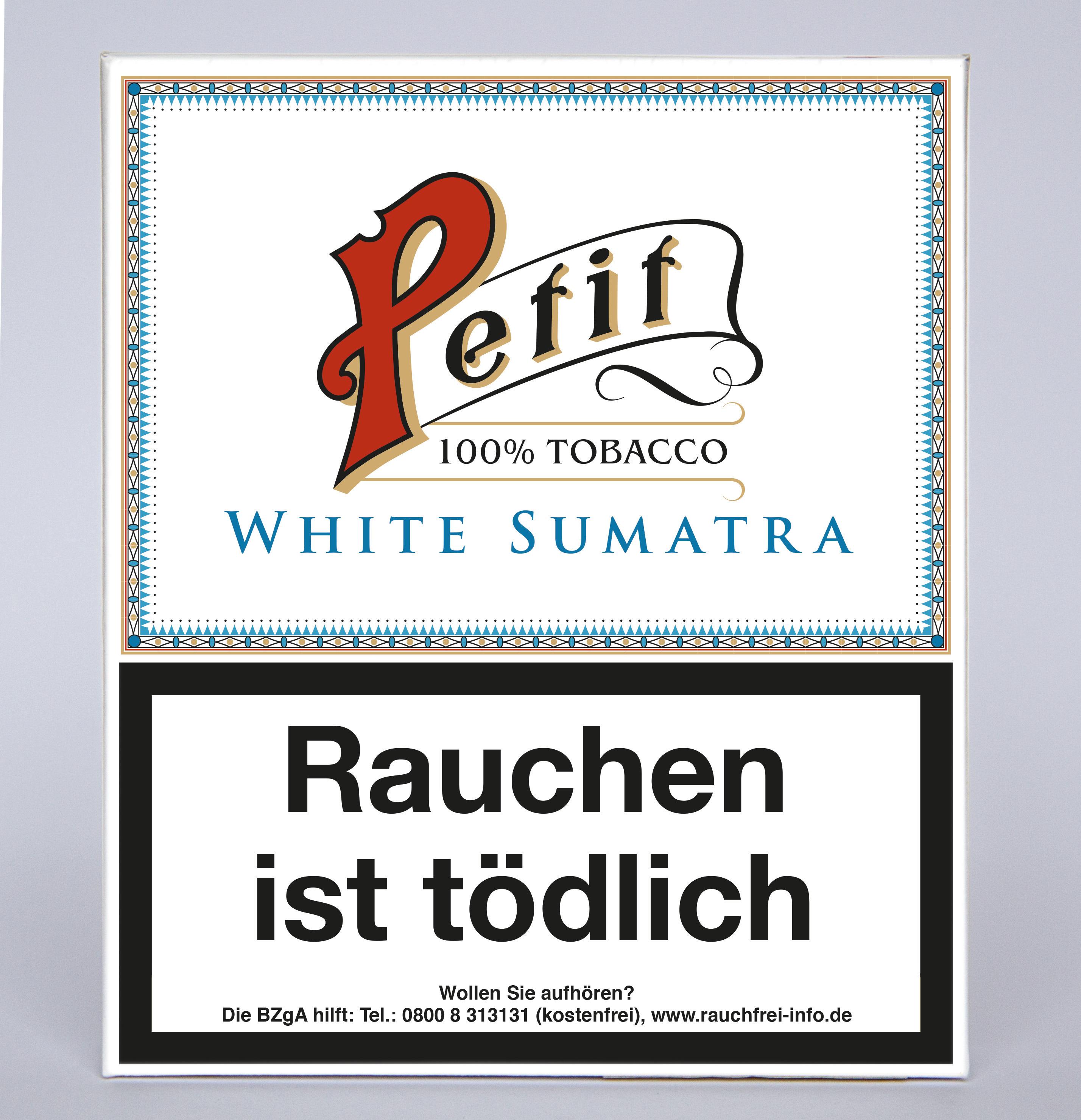 Nobel Petit Zigarillos White Sumatra in weißer Box mit blau-beiger Umrandung, 1 Stange (5 Packungen à 20 Stück).