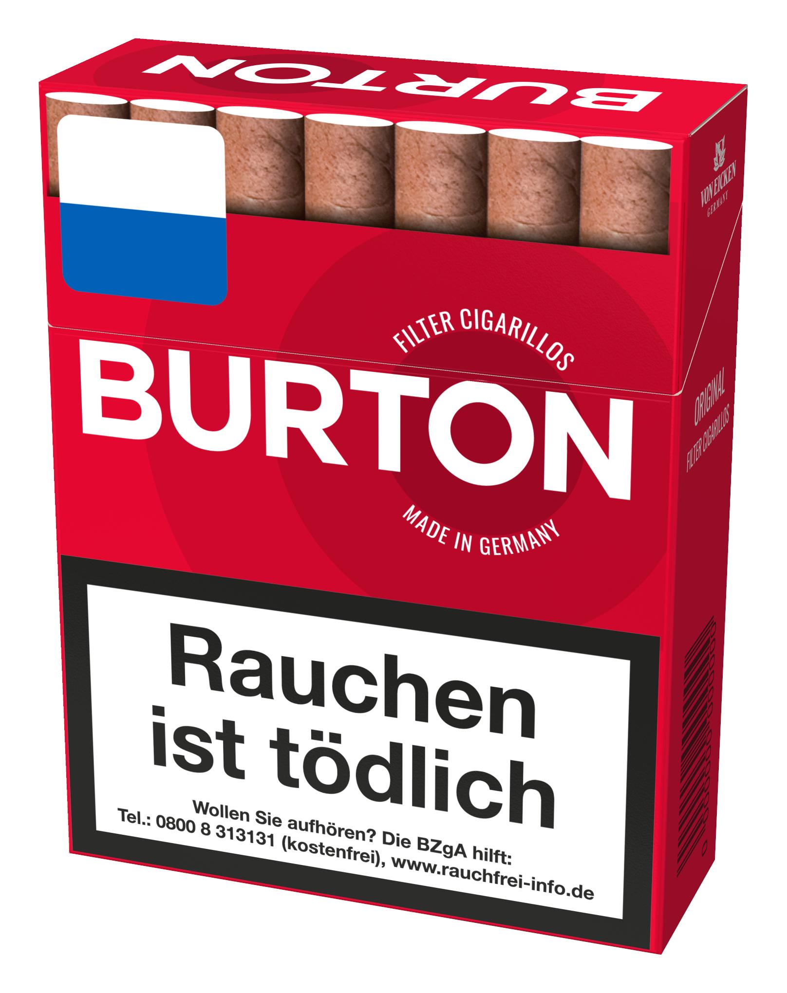 Burton Original Zigarillos XL 1 Stange 8x25 Stück