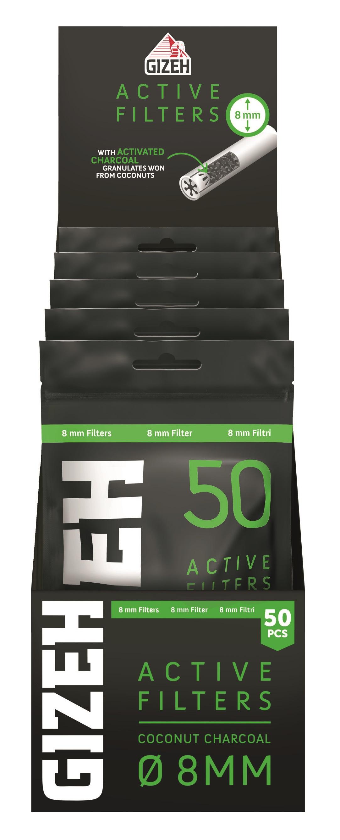 Gizeh Black Active Filter 8 mm 1 Gebinde 5x50 Stück