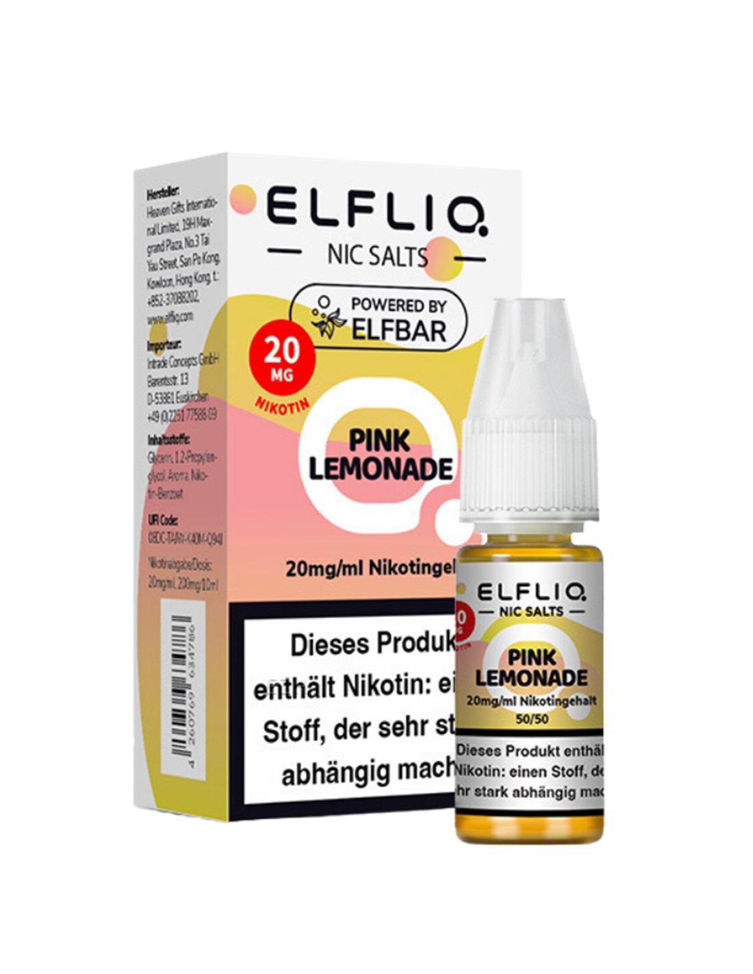 ELFLIQ by Elfbar Pink Lemonade 20mg 1 Packung 1 Stück