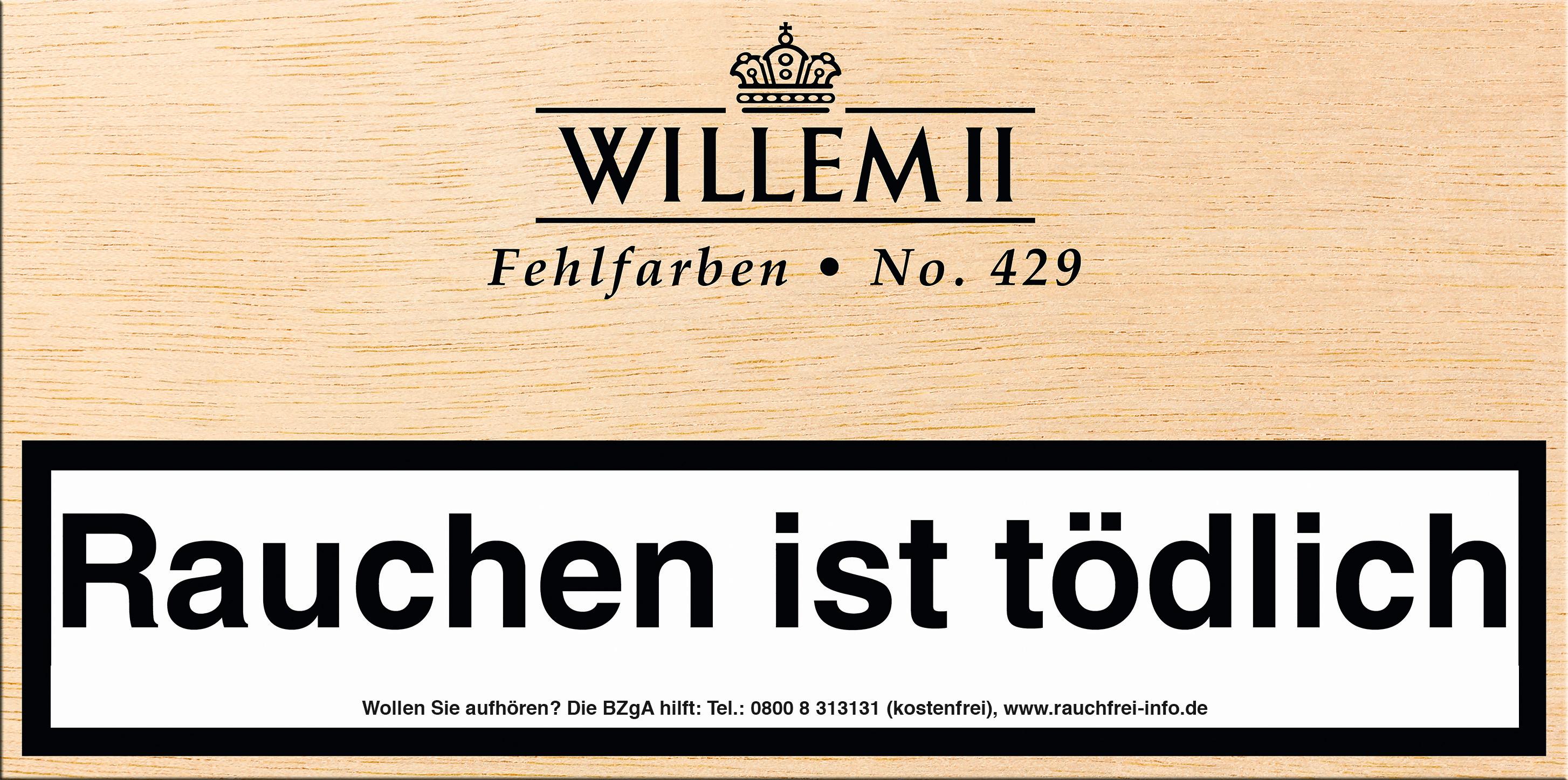 Willem II Zigarillos No. 429 Sumatra 1 Kiste 100 Stück