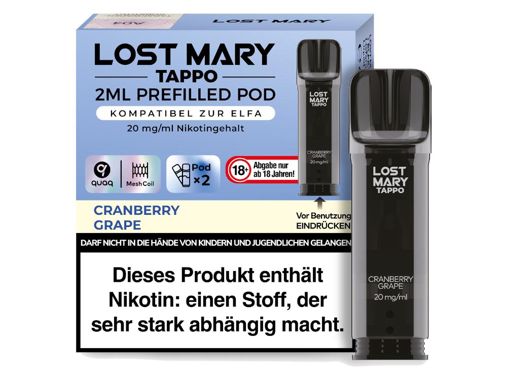 Lost Mary TAPPO Pods Cranberry Grape 1 Packung 2 Stück