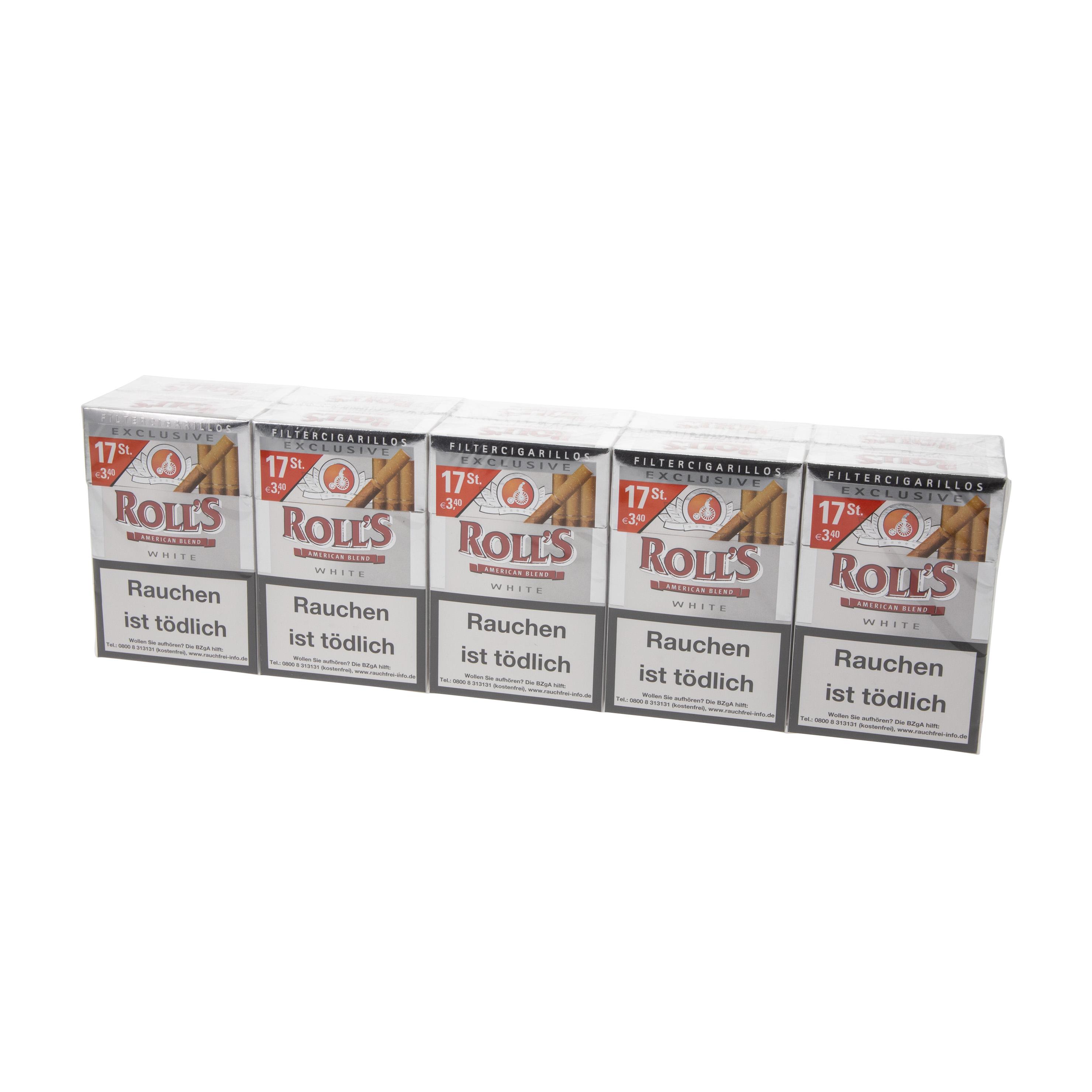 Rolls Zigarillos Exclusive White Naturdeckblatt 1 Stange