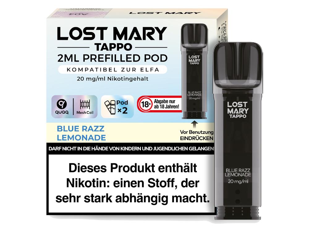 Tappo Pods Blue Razz Lemonade Lost Mary by Elfbar 1 Packung