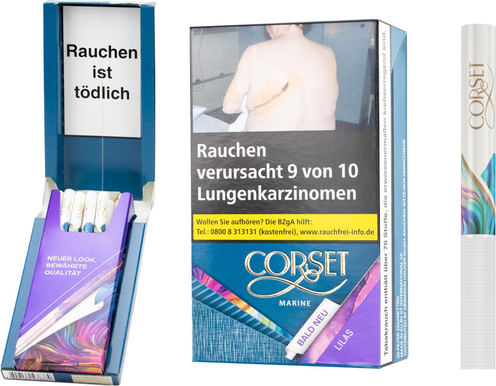 Corset Zigaretten Marine Slim 1 Stange