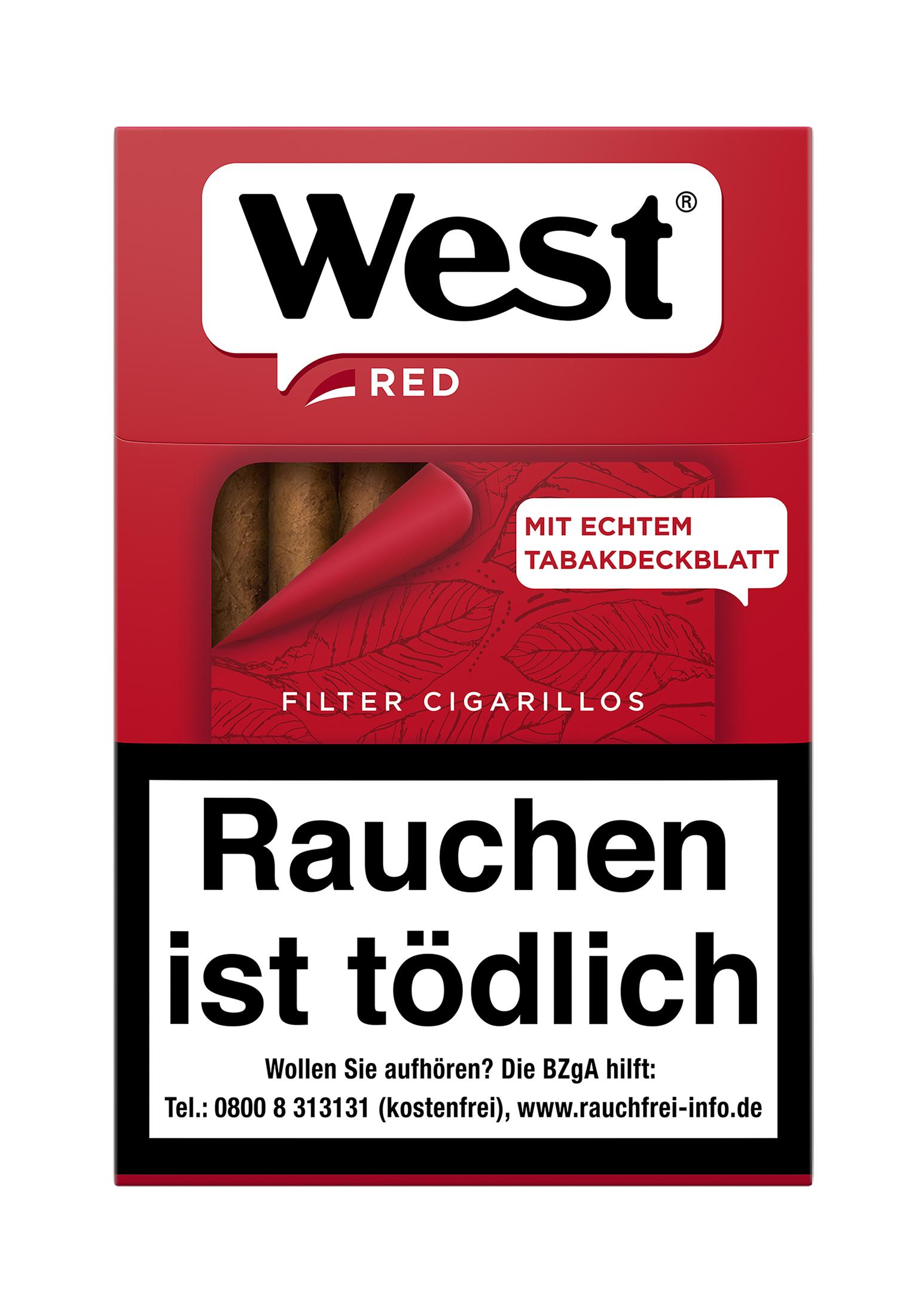West Red Filterzigarillos 1 Stange 10x17 Stück