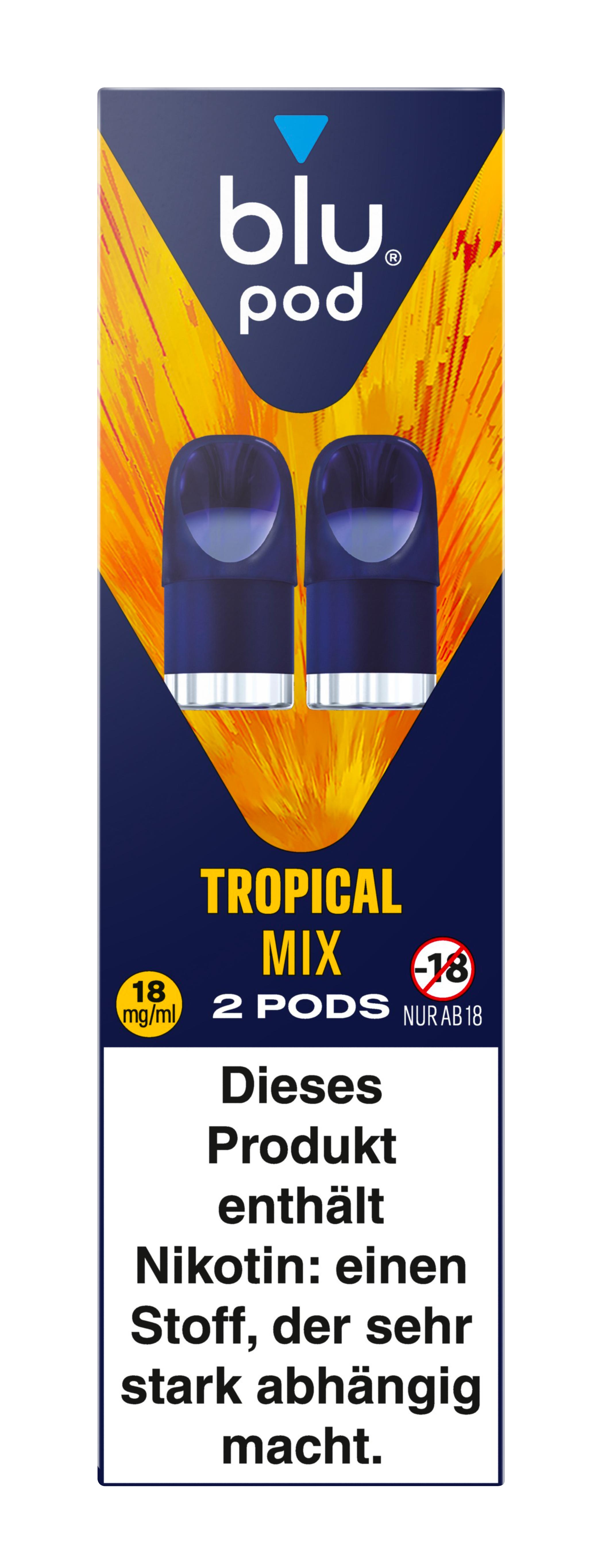 blu Pod Tropical Mix 18mg 1 Packung 2 Stück