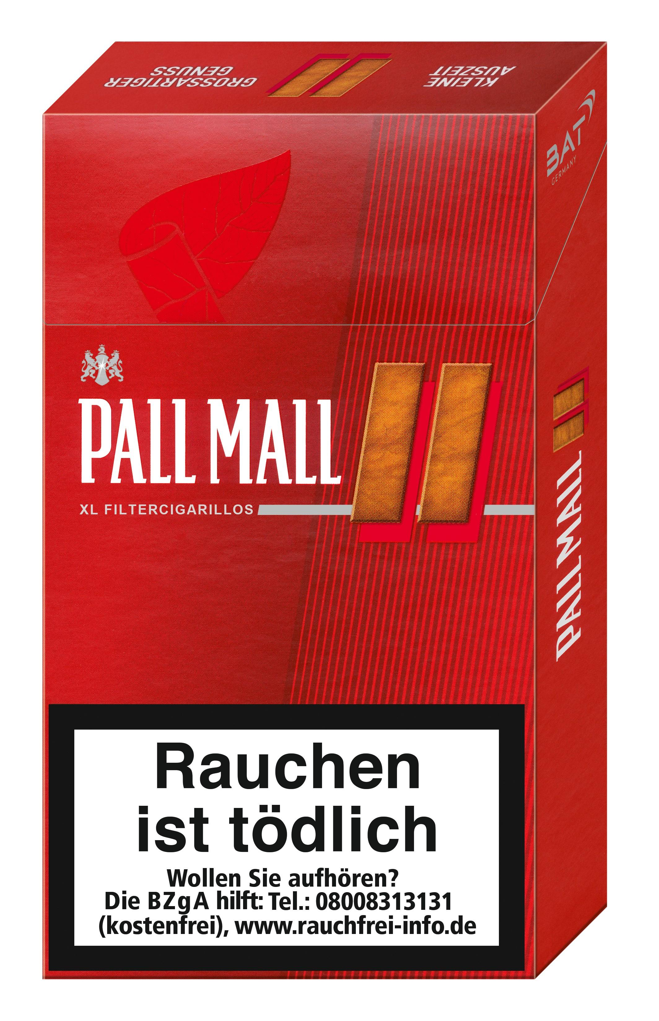 Pall Mall Filterzigarillos Fehlfarben XL 1 Packung