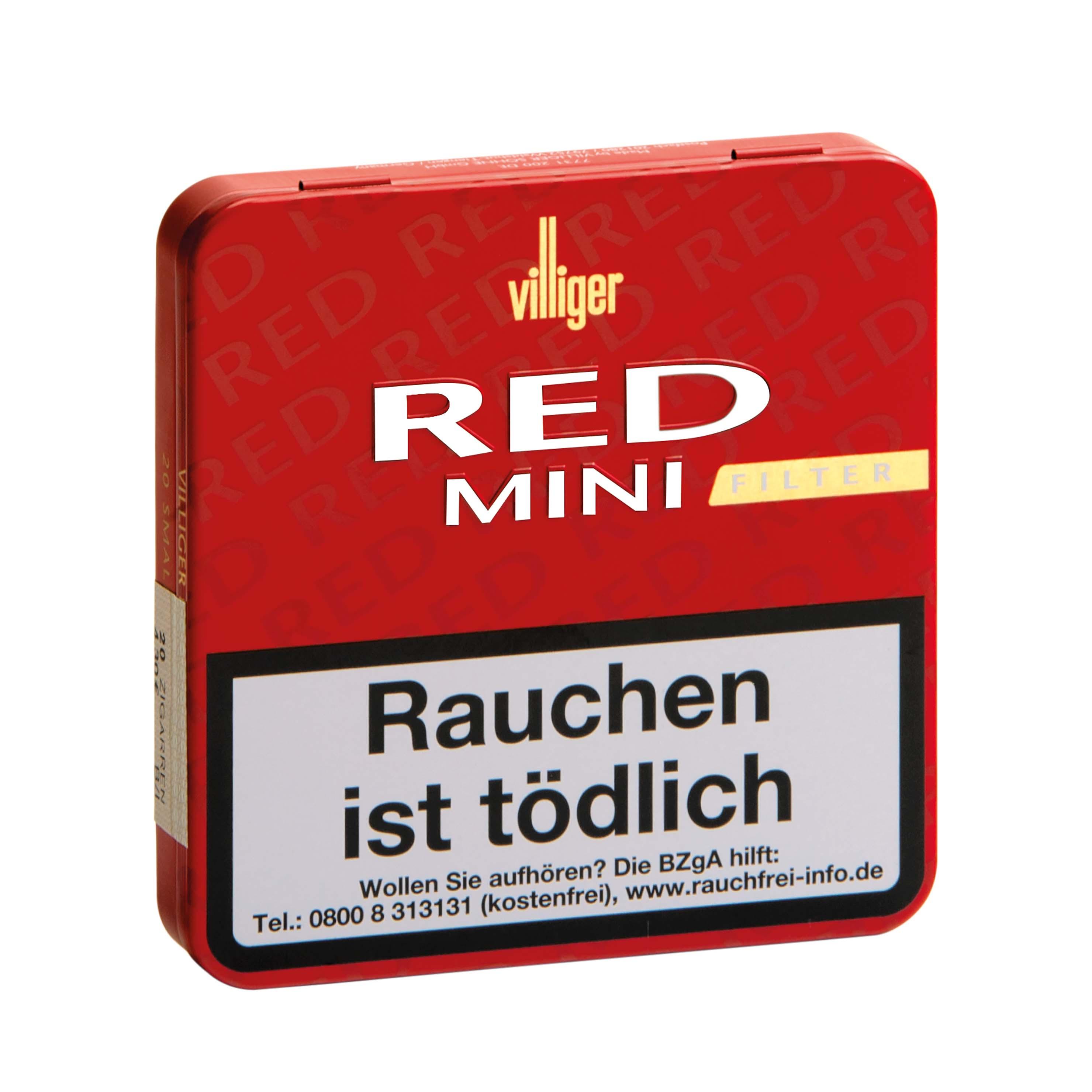 Villiger Zigarillos Mini Red Filter Vanilla 1 Packung 20 Stück