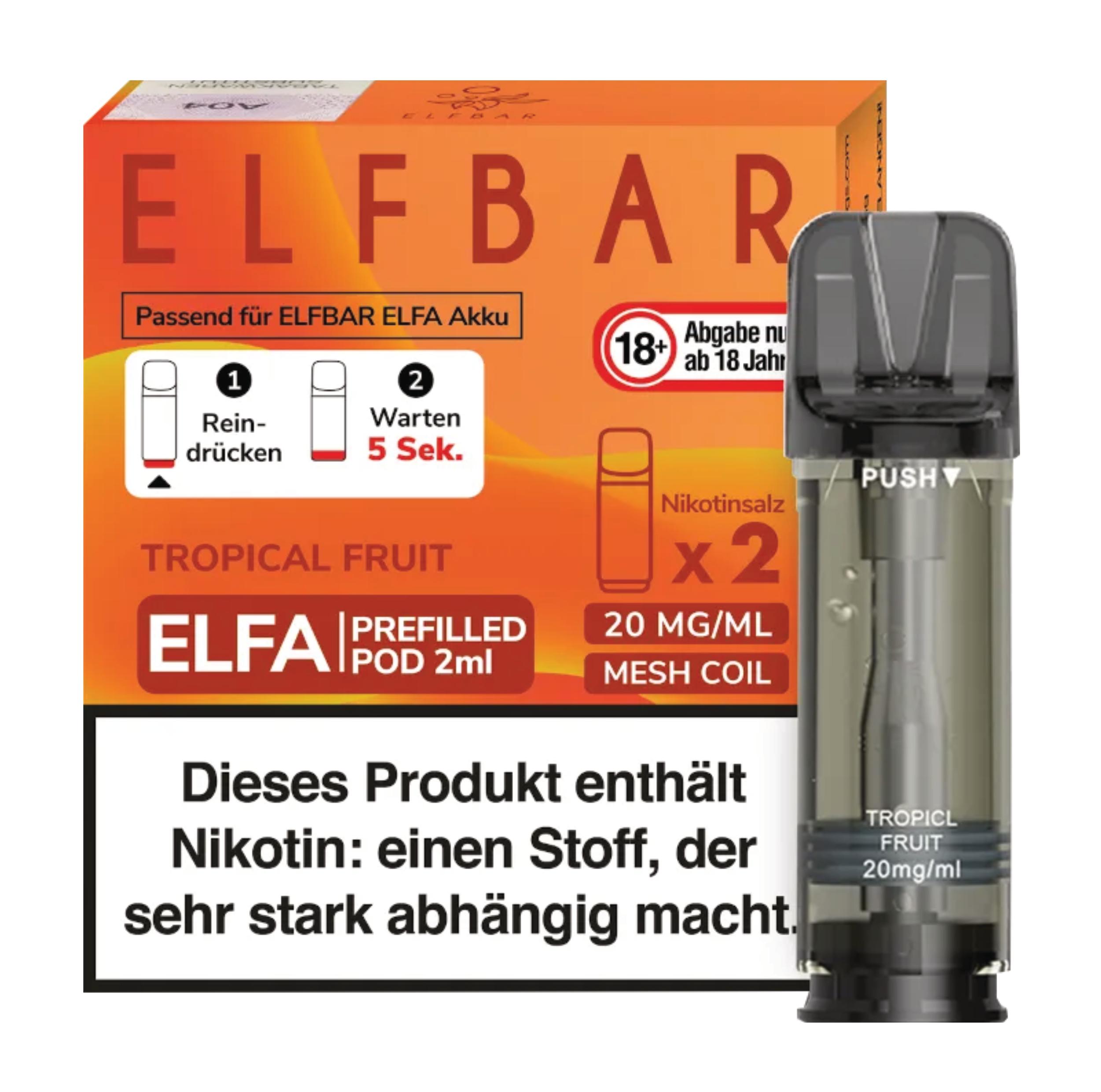 Elfbar ELFA Pod Tropical Fruit 20mg/ml 1 Packung 2 Stück