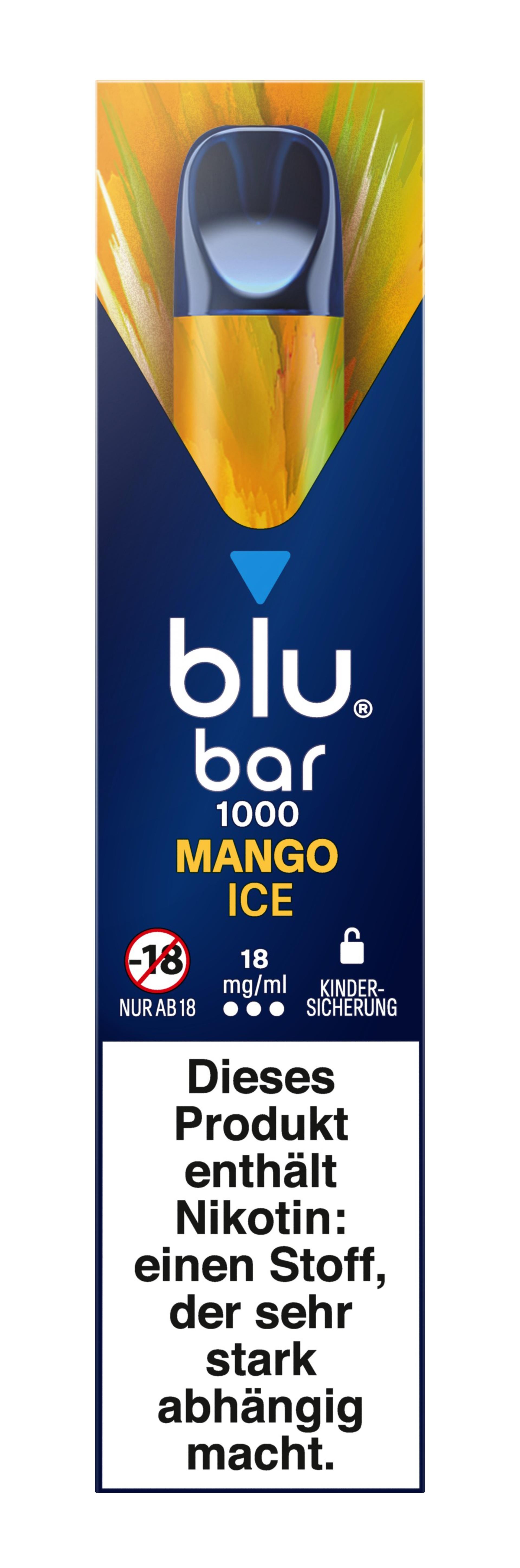 blu bar Mango Ice 18mg 1 Packung 1 Stück