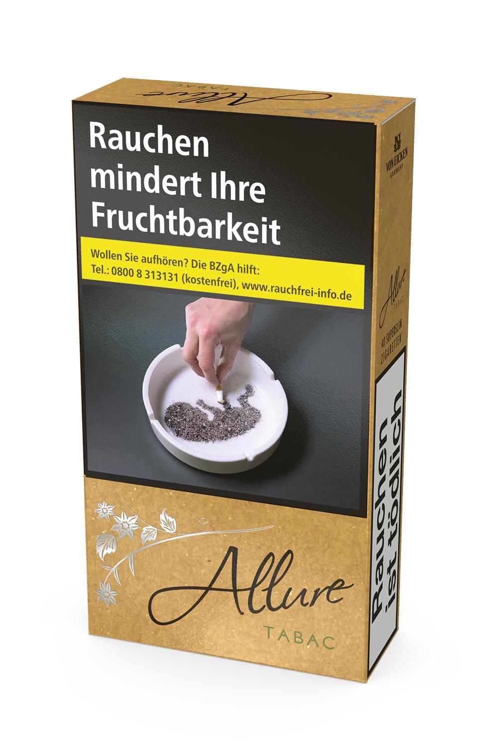 Allure Tabac Zigaretten Super Slim 1 Packung 40 Stück