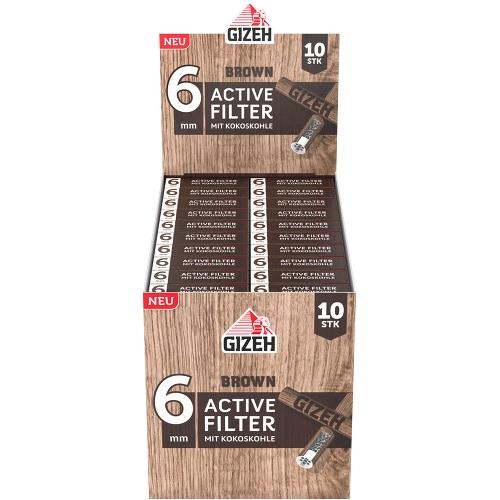 Gizeh Brown Active Filter 1 Stange 20x10 Stück