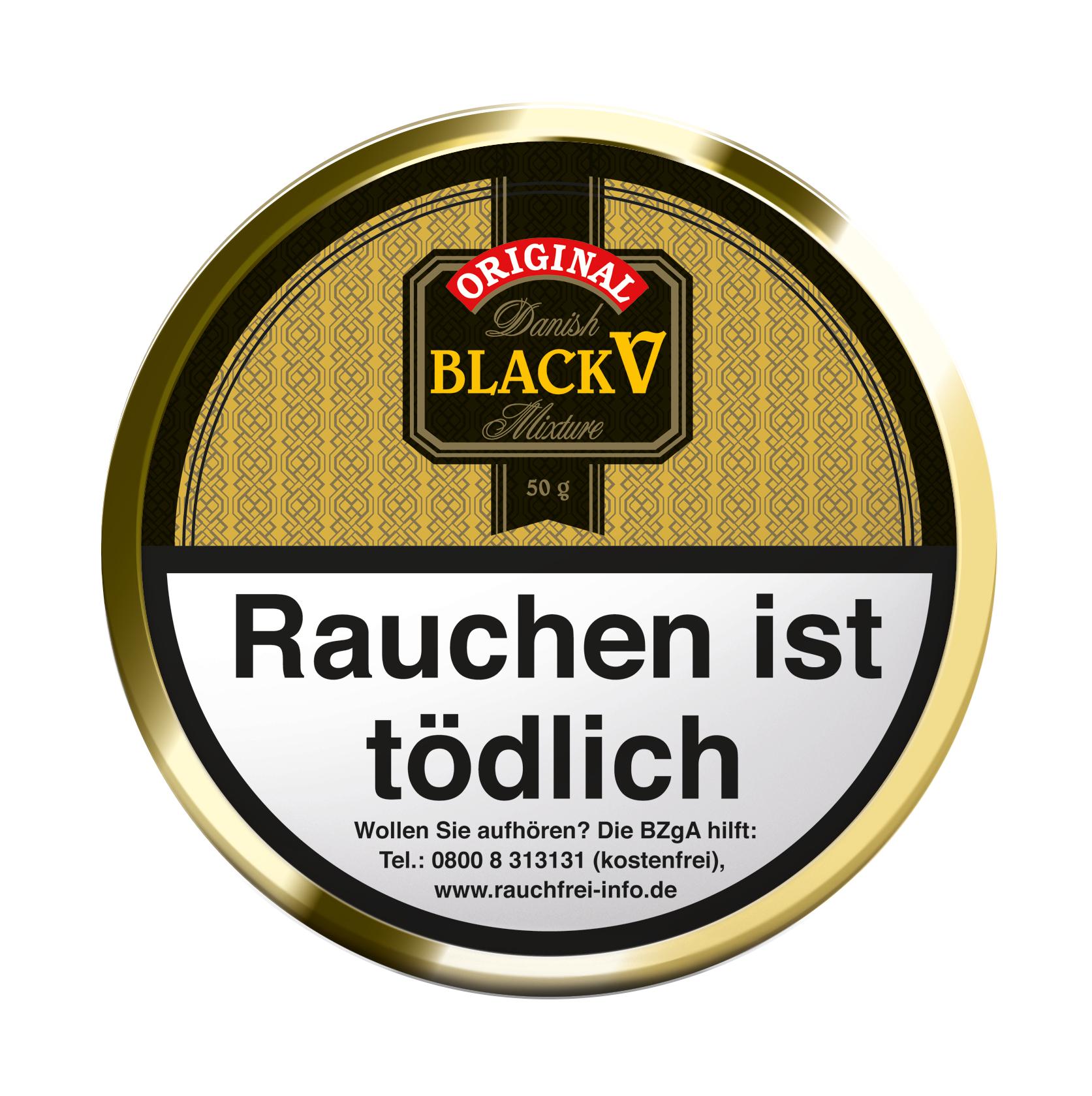 Danish Pfeifentabak Black V (Vanilla) 1 Dose 100 Gramm