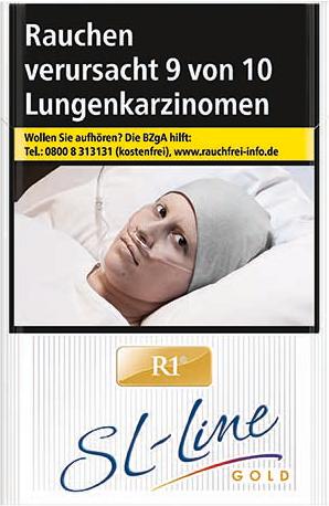 R1 Gold Slim Line Zigaretten 1 Packung 20 Stück