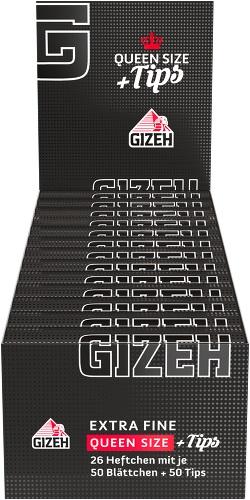 Gizeh Black Queen Size + Tips 1 Stange