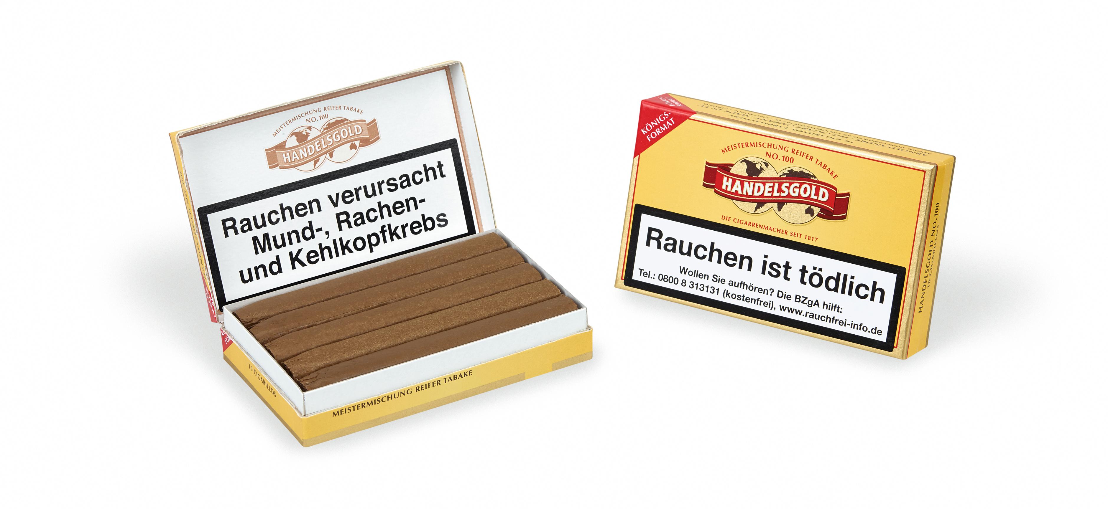 Handelsgold Zigarillos 100 Königsformat 1 Stange