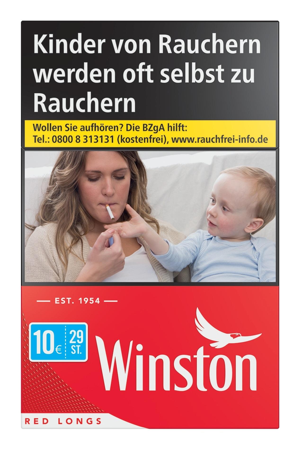 Winston Red Zigaretten Long  1 Packung 28 Stück