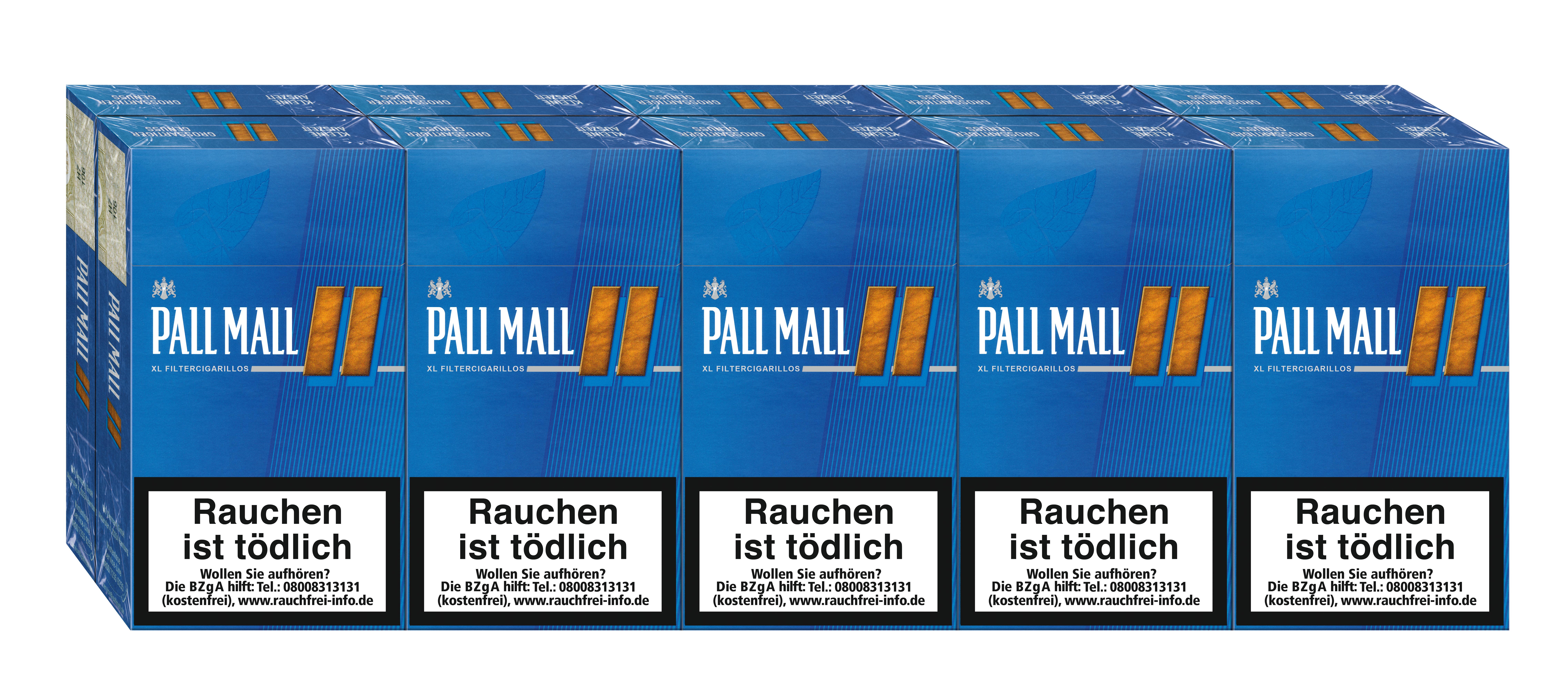 Pall Mall Filterzigarillos Blue XL 1 Stange 10x17 Stück