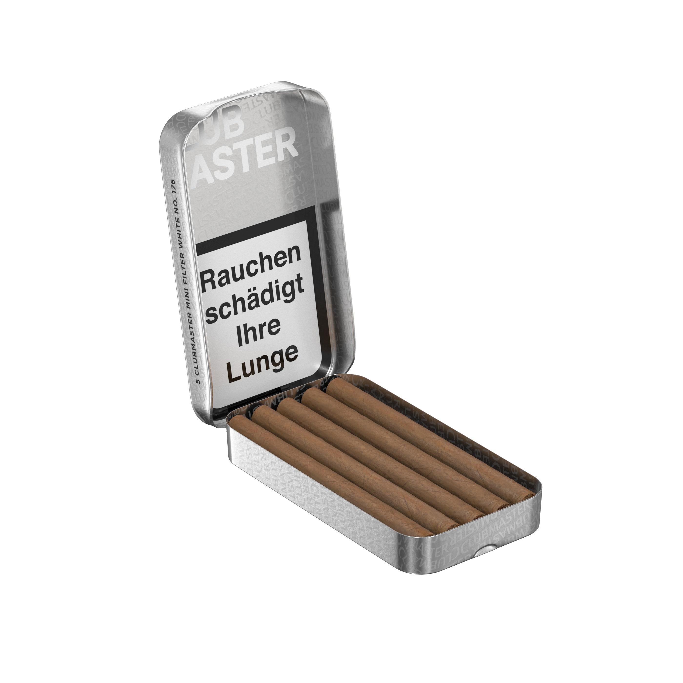 Clubmaster Zigarillos 176 Mini Filter White 1 Packung 5 Stück