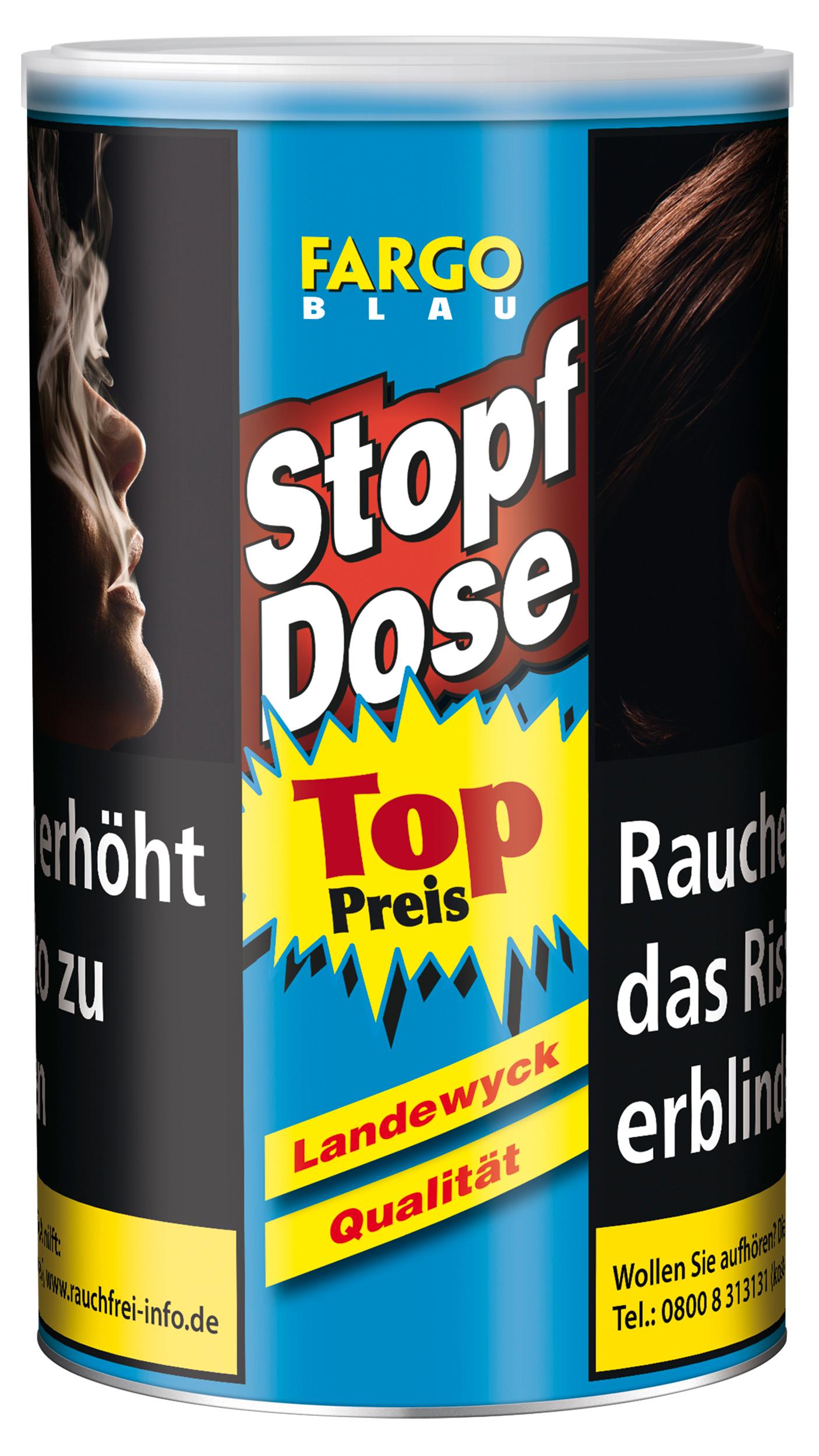 Fargo Zigarettentabak Stopf-Dose Blau 1 Dose 122 Gramm