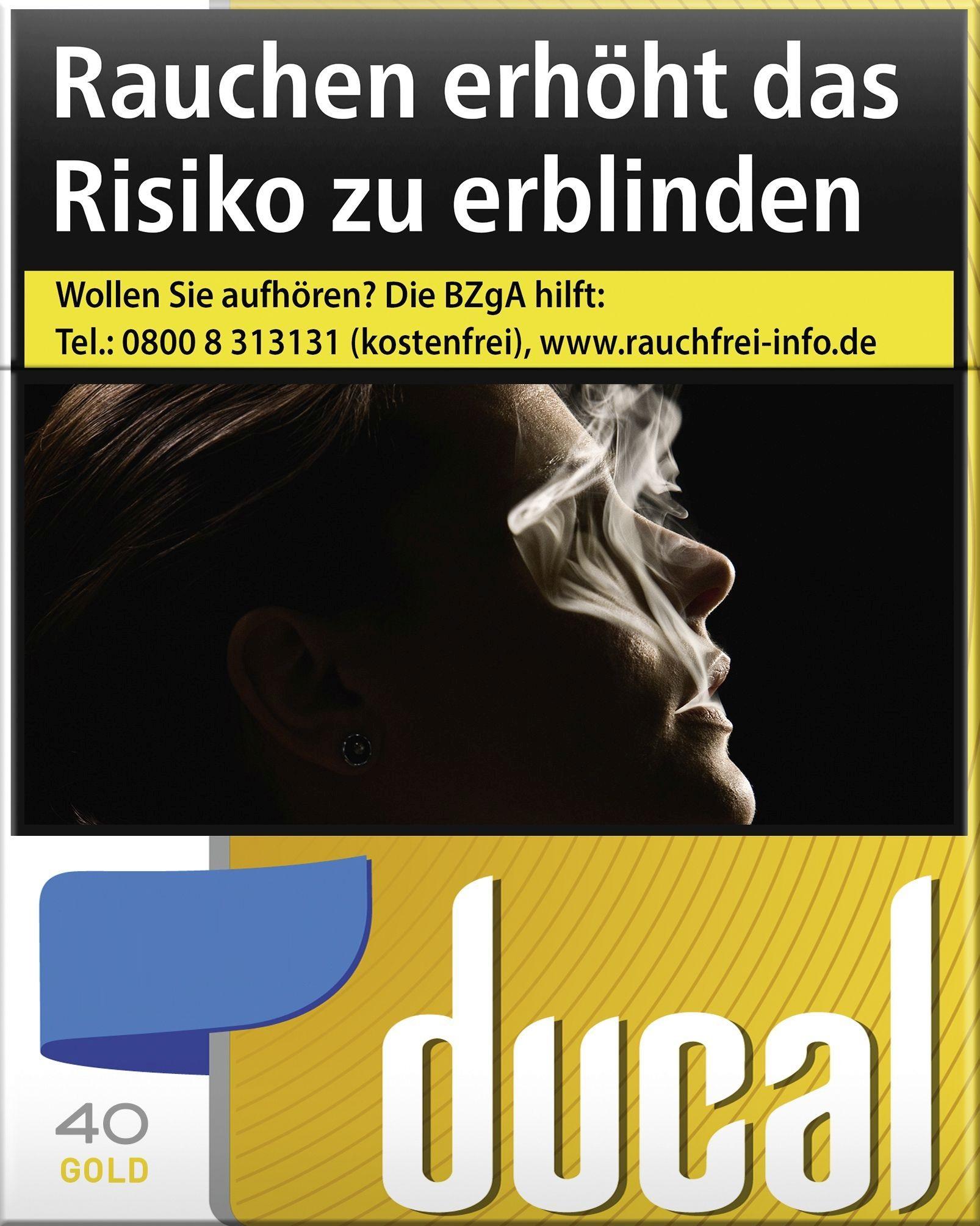 Ducal Zigaretten Gold 3XL 1 Stange 5x38 Stück