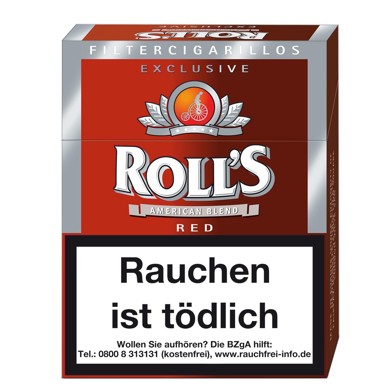 Roll's Exclusive Red Naturdeckblatt Filter  1 Packung 23 Stück