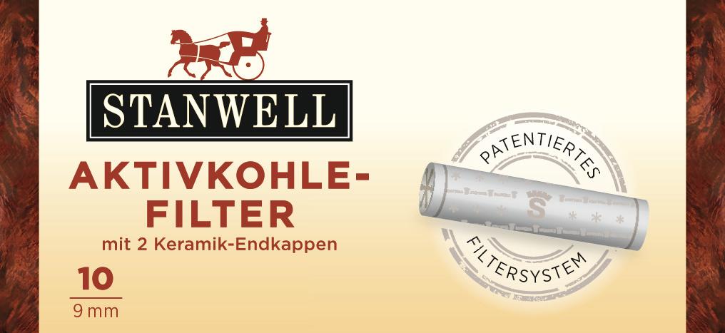 Stanwell Pfeifenfilter Aktivkohle 9mm 1 Packung
