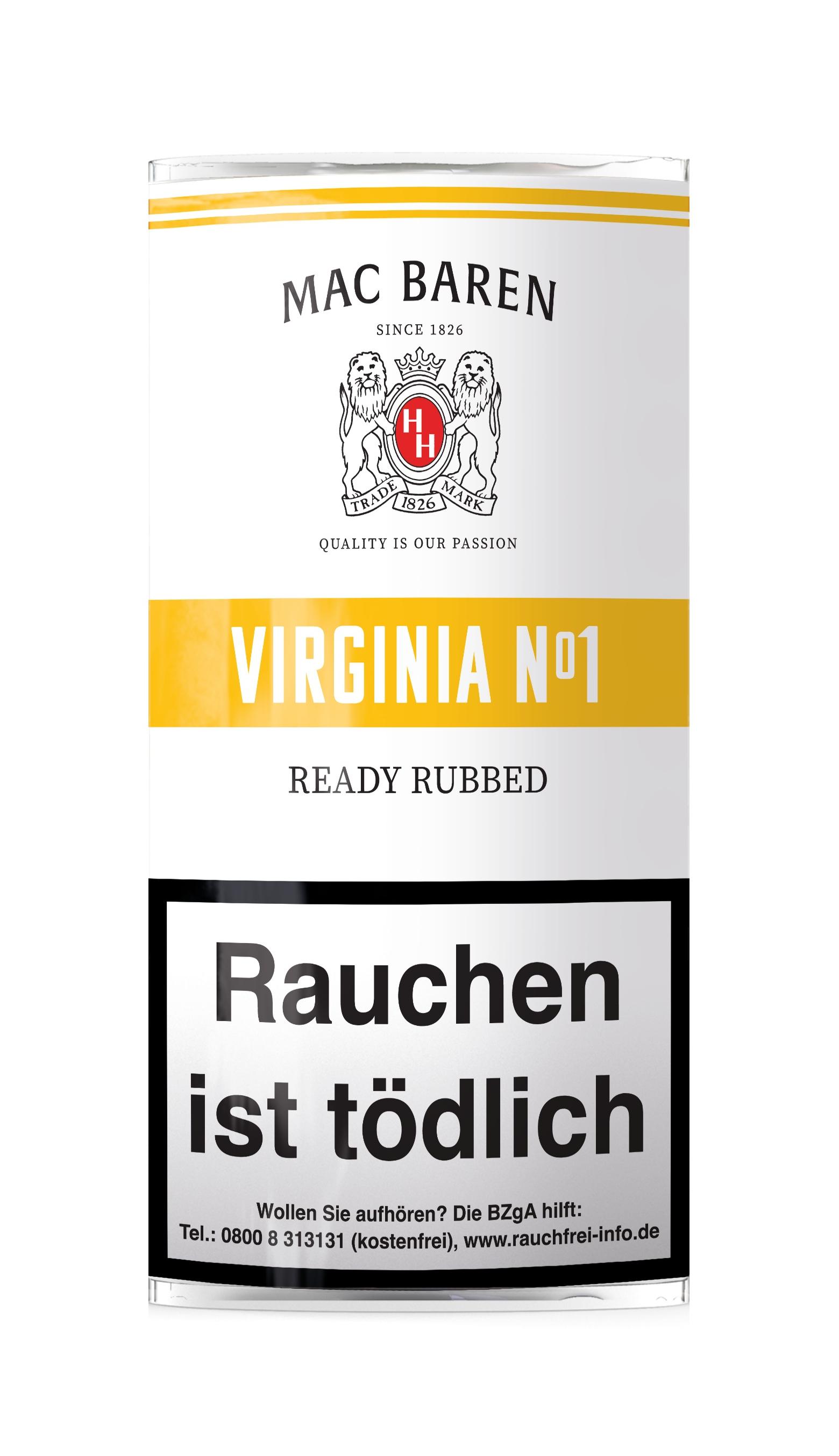 Mac Baren Pfeifentabak Virginia No. 1 1 Stange 5x50 Gramm