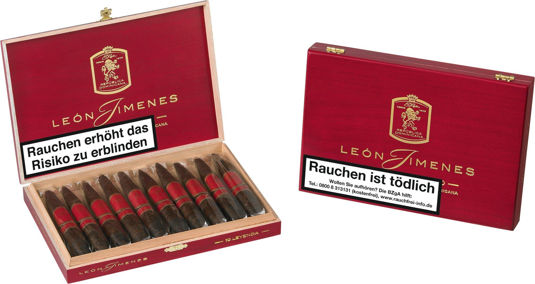 Leon Jimenes Zigarre Double Maduro Leyendas 1 Packung 10 Stück