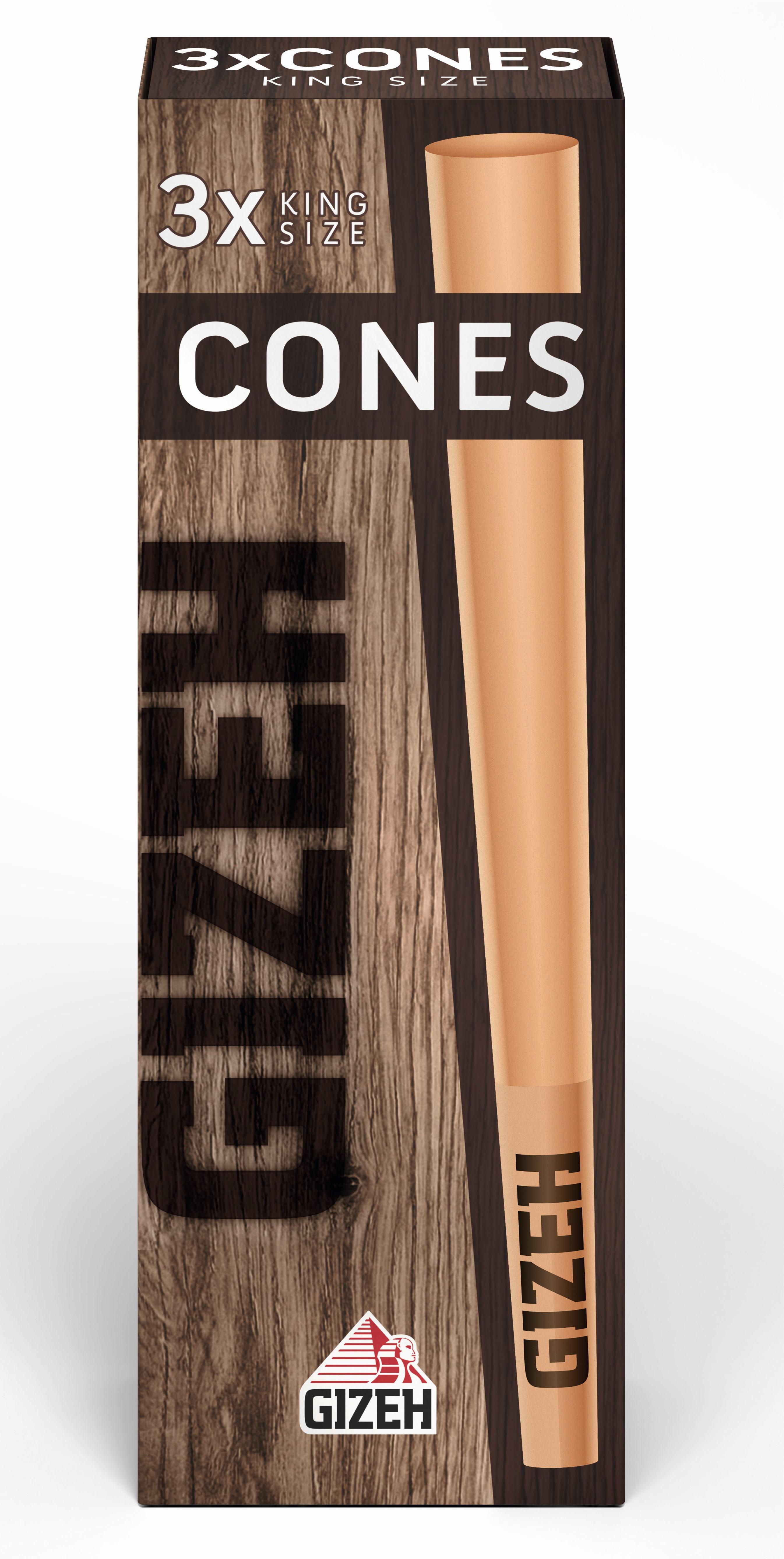 Gizeh Brown Cones + Tip 1 Packung 3 Stück
