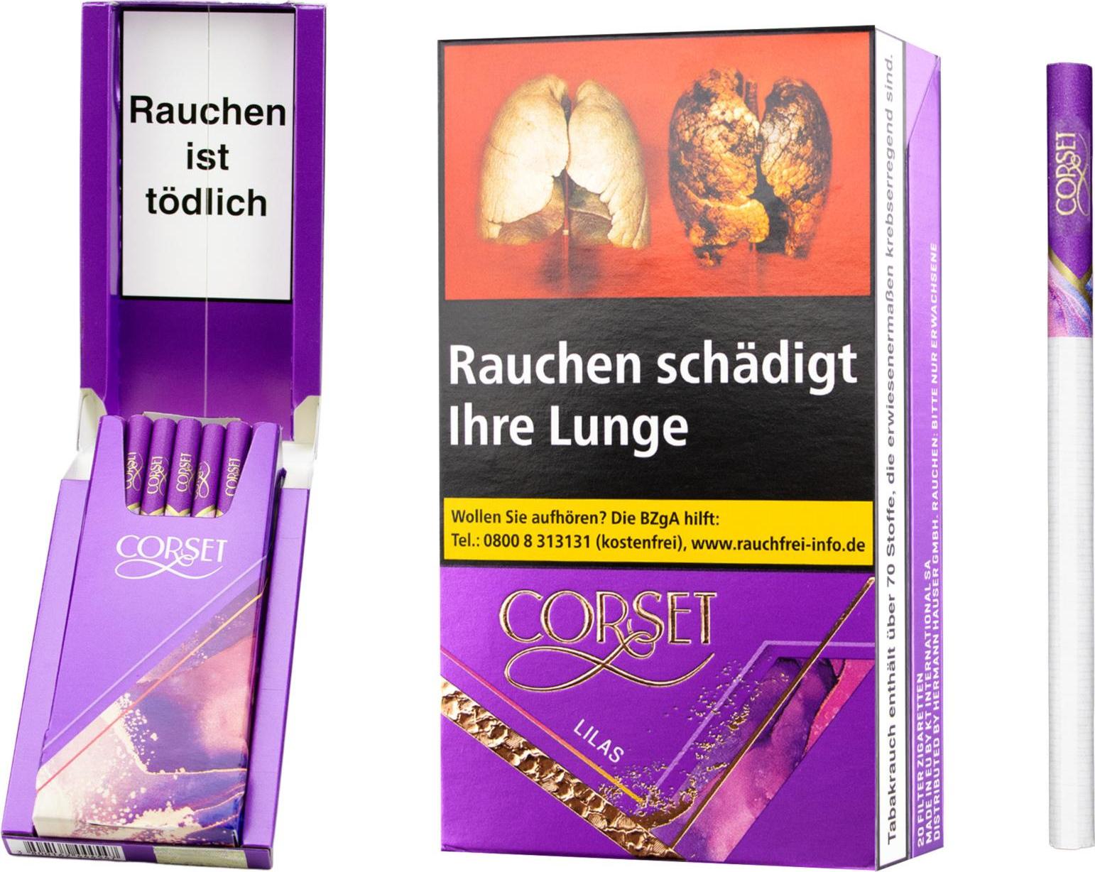 Corset Zigaretten Lilas Superslim 1 Stange 10x20 Stück