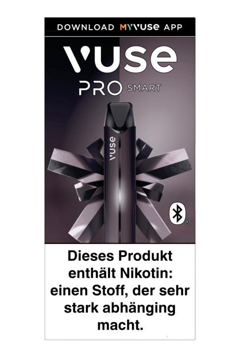 Vuse ePod 2 Device Kit in Schwarz, moderne E-Zigarette von Vuse mit Zugautomatik, USB-Anschluss und schlankem Design, 1 Packung.