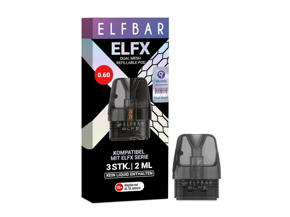 Elfbar Elfx 0,6  Ohm Pod  1 Packung 3 Stück