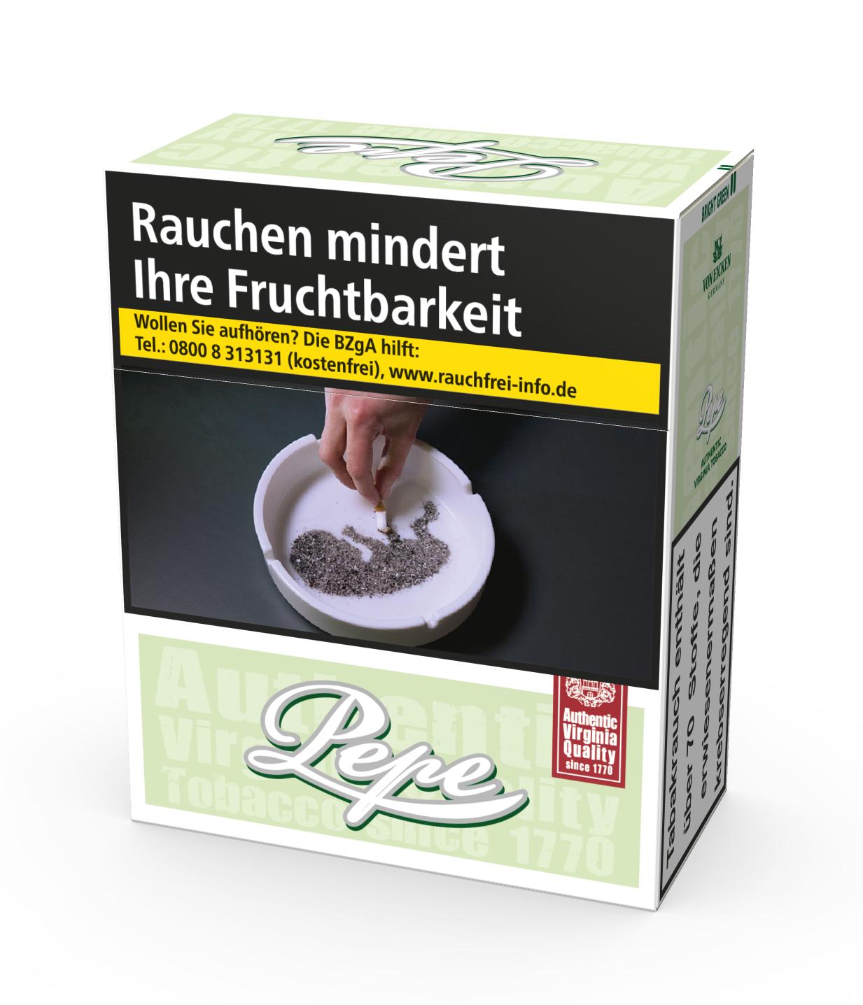 Pepe Zigaretten Bright Green 3XL 1 Stange 4x40 Stück