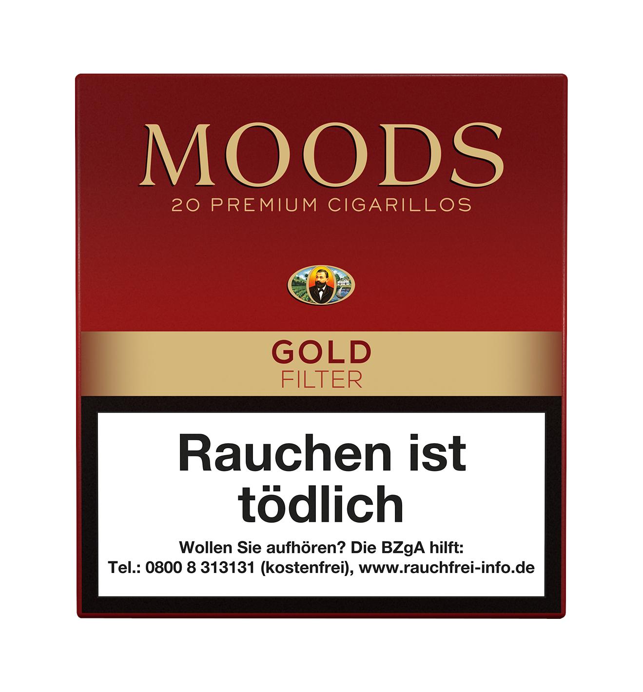 Dannemann Moods Gold Filter Zigarillos 1 Packung 20 Stück